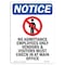 Signmission OSHA Notice Sign, 18" H, 12" W, Rigid Plastic, No Admittance Employees Sign With Symbol, Portrait OS-NS-P-1218-V-14360 - alternate 1